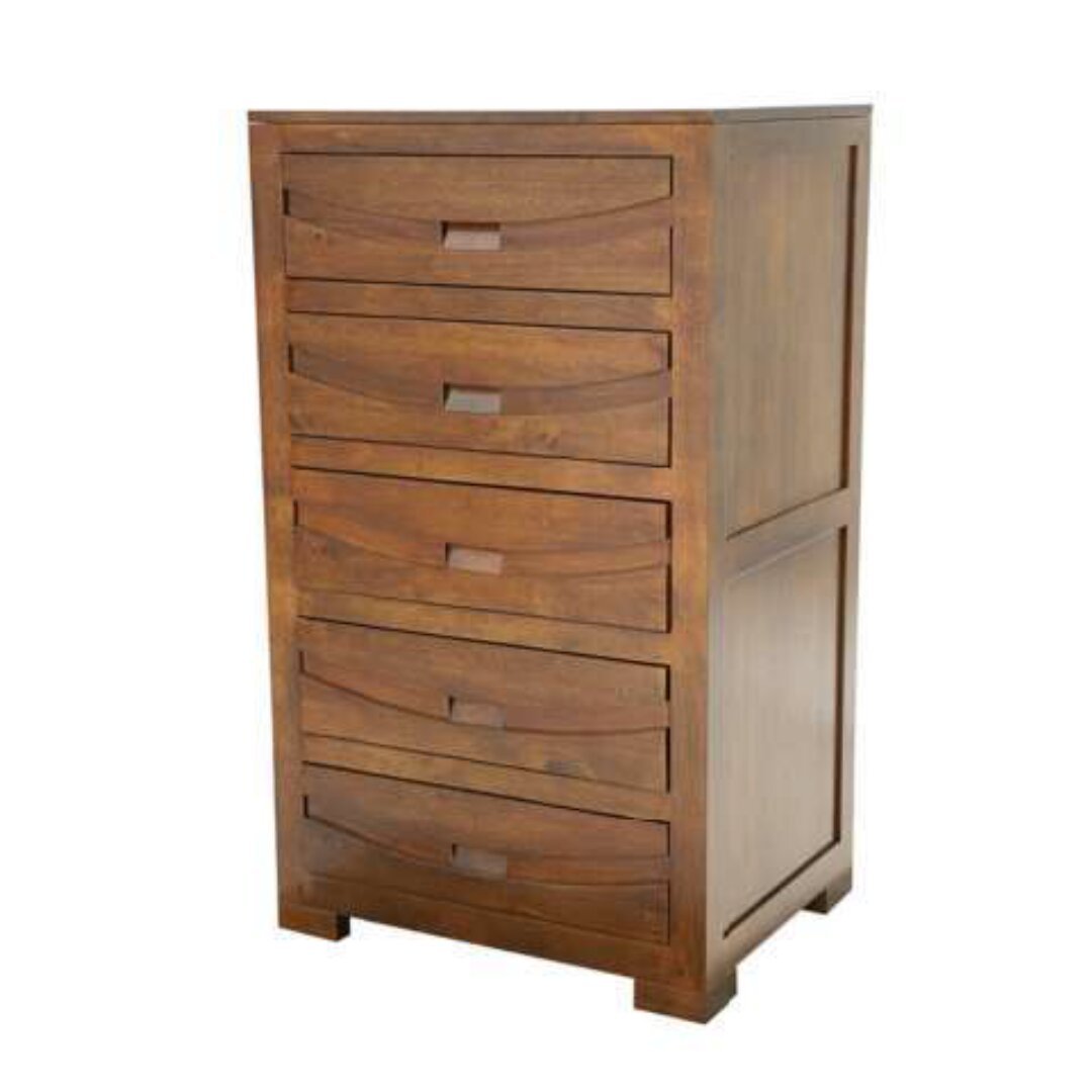 MD9103 Solid Wood Chest of 5 Drawers, Tall, solid wood chest of drawers