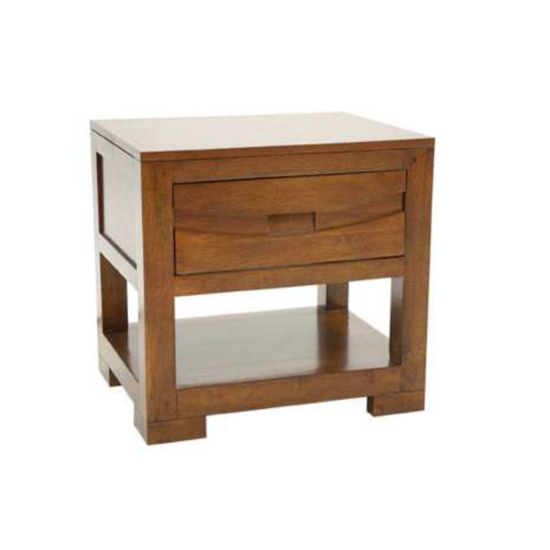 MD9104 Solid Wood Nightstand 1 Drawer, Solid wood bedside table with 1 drawer