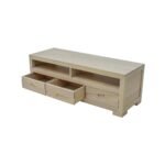MD9107 Solid Wood TV Cabinet 3 Drawers, 130 cm Solid Wood TV Cabinet, view 3