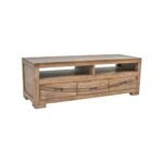 MD9107 Solid Wood TV Cabinet 3 Drawers, 130 cm Solid Wood TV Cabinet, view 4