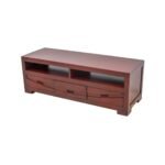 MD9107 Solid Wood TV Cabinet 3 Drawers, 130 cm Solid Wood TV Cabinet, view 5