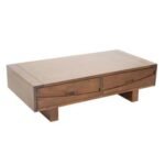 MD9111 Solid Wood Low Table 2 Drawers, 120 cm long, low solid wood table with 2 drawers