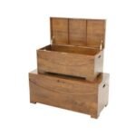 MD9115 Set of 2 Solid Wood Storage Chests, A set of two versatile solid wood storage chests