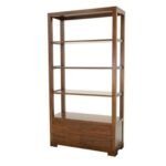 MD9121 Solid Wood Tall Bookshelf 4 Drawers, 190 cm tall solid wood bookshelf with 4 drawers