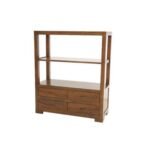 MD9123 Solid Wood Mid-Height Bookshelf 4 Drawers, 100 cm high, solid wood mid-height bookshelf