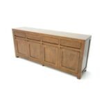 MD9126-1 Solid Wood Grand Sideboard Dresser 4 Doors 4 Drawers, Large 200 cm solid wood sideboard dresser