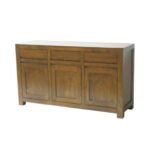 MD9126 Solid Wood Dresser Sideboard 3 Doors 3 Drawers, 150 cm Solid Wood Sideboard with Drawers