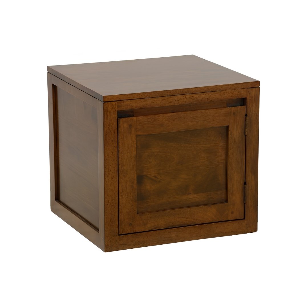 MD9128 Cupboard 1DR, Minimalist style solid wood storage cabinet with 1 door