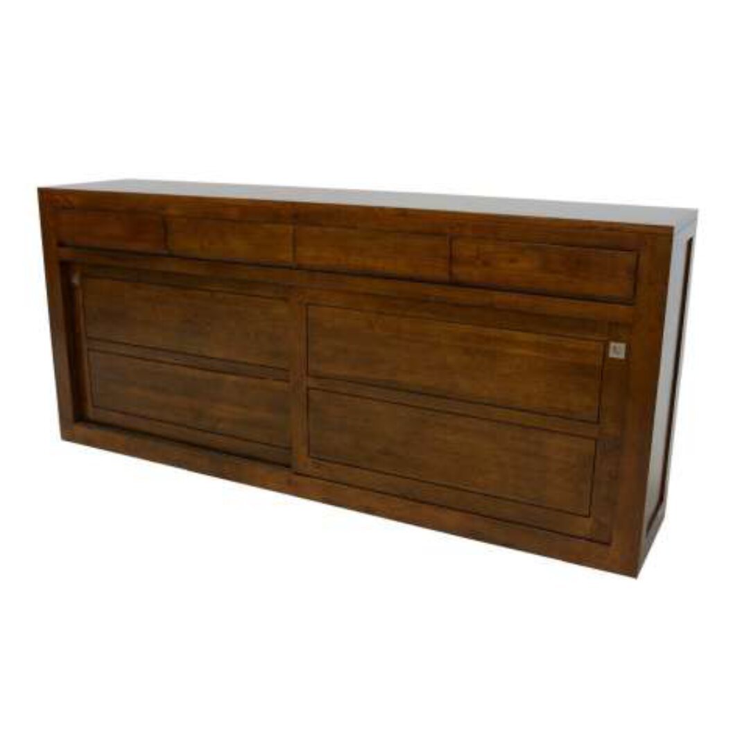 MD9136 Sideboard, Wide, solid wood sideboard with 2 doors and 4 drawers