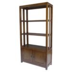 MD9146 Bookshelf 2DRS, Solid Wood Bookshelf with 2 Doors