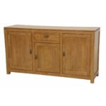 MD9157 Sideboard, Solid wood sideboard with 3 doors and 1 drawer, featuring a simple and elegant design