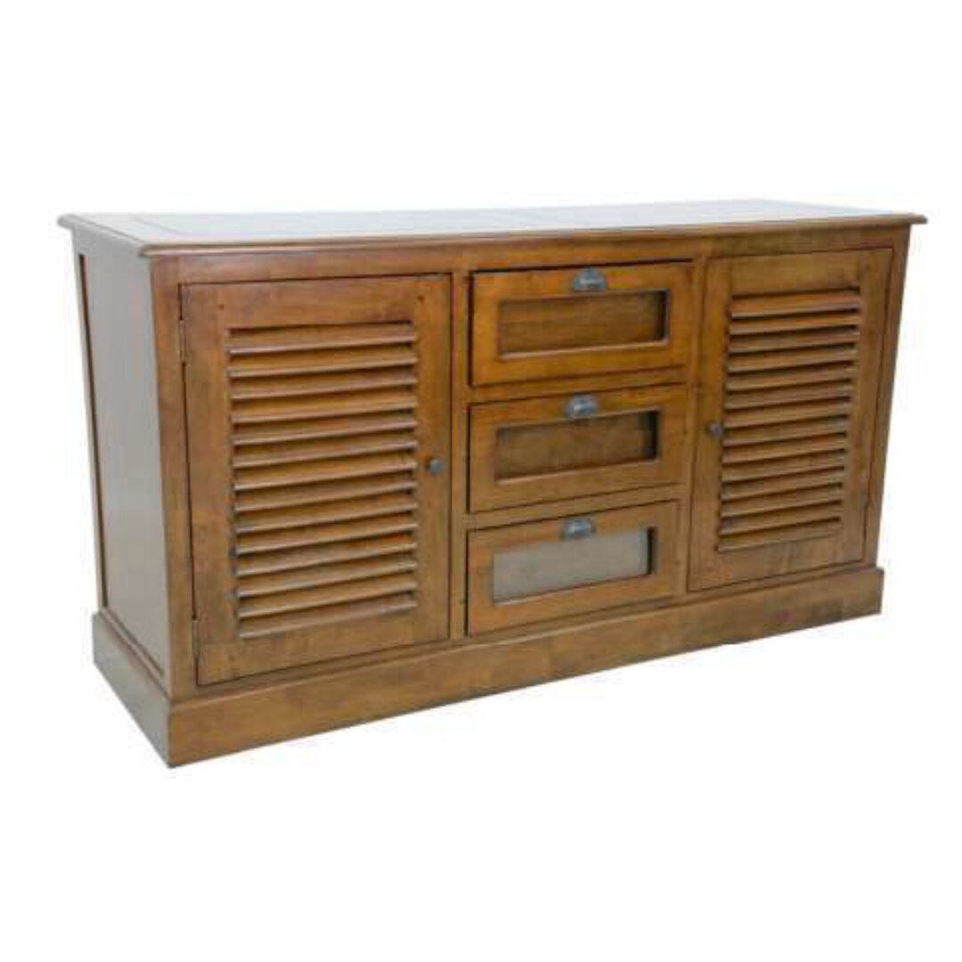 MD9171 Chest 3 Doors 2 Drawers, Solid Wood Sideboard
