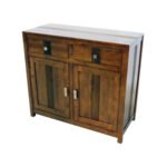 MD9175 Cupboard 2 Doors 2 Drawers, Solid wood cupboard with 2 doors and 2 drawers, 90 cm high