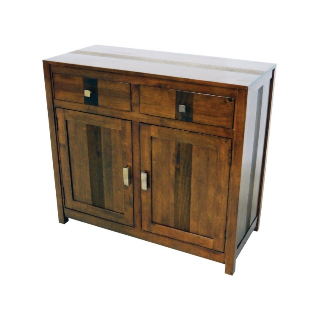 MD9175 Cupboard 2 Doors 2 Drawers, Solid wood cupboard with 2 doors and 2 drawers, 90 cm high