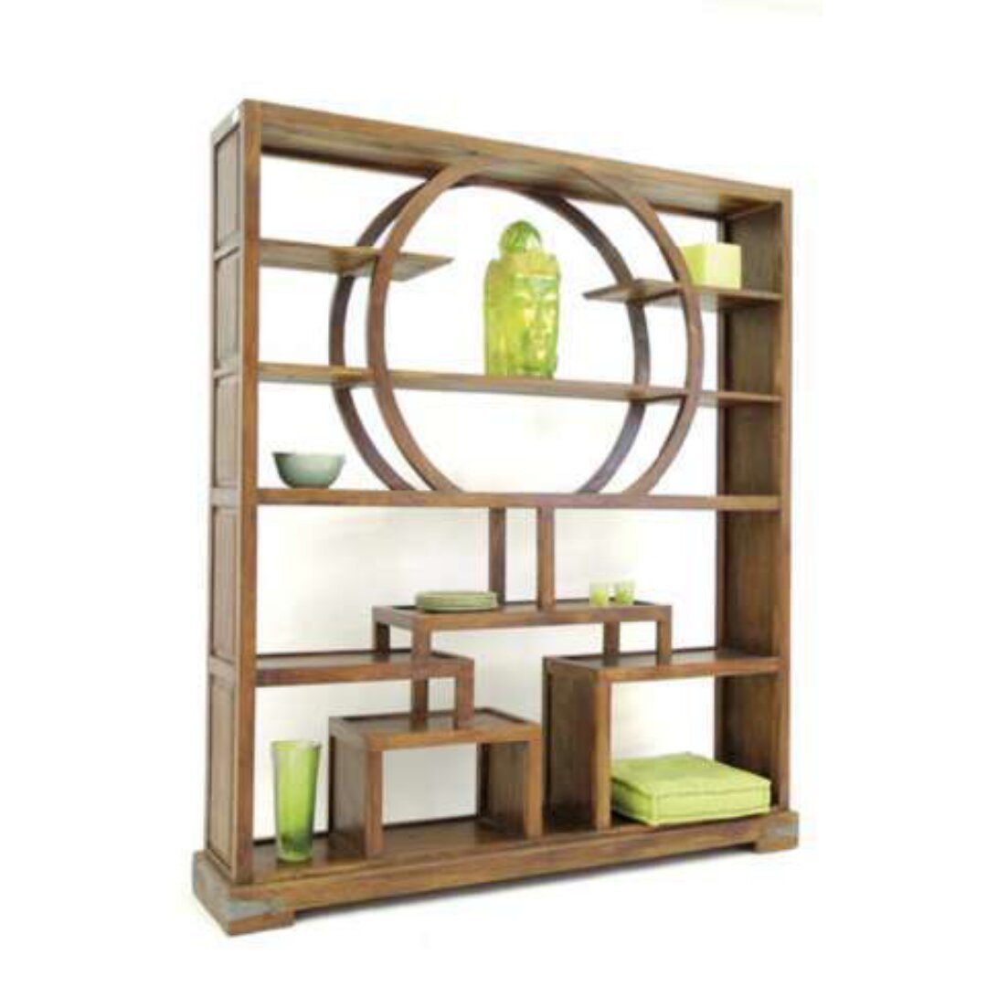 MD9193 Bookshelf, large solid wood bookshelf, 166 cm wide