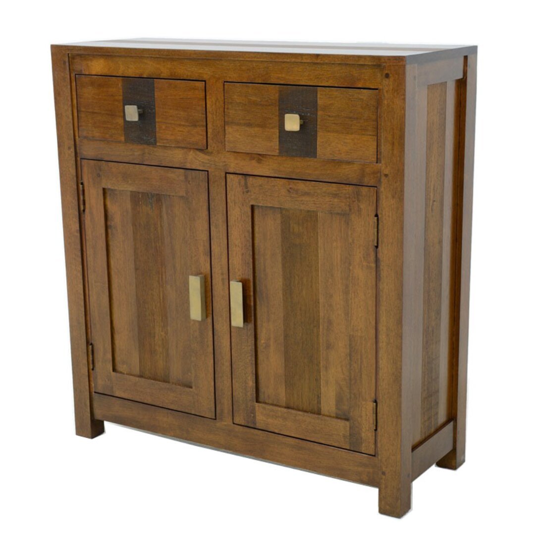 MD9195 Wooden Cupboard, Solid wood storage cabinet with 2 drawers and 2 doors