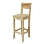 MD9215 Wooden Bar Stool, High, solid wood bar stool with backrest