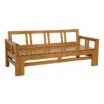 MD9217 Wooden Sofa Bed, Solid wood sofa bed that converts into a bed