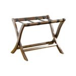 MD9221KD Folding Wooden Luggage Rack, Foldable genuine wood luggage rack