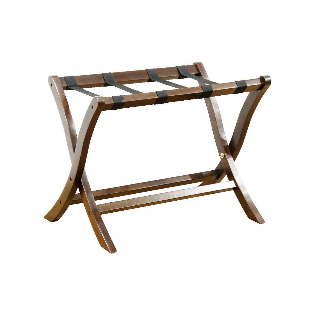 MD9221KD Folding Wooden Luggage Rack, Foldable genuine wood luggage rack