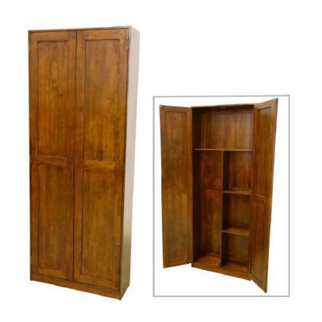 MD9223 Cleaning Cabinet 2 Drawers, Tall, solid wood cleaning equipment cabinet with 2 drawers