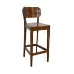 MD9224 Bar Stool, Solid wood bar stool with backrest, minimalist style