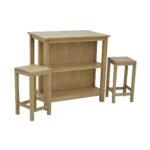 MD9226 Bar Table Set with 2 Stools, Minimalist style bar table set with two stools