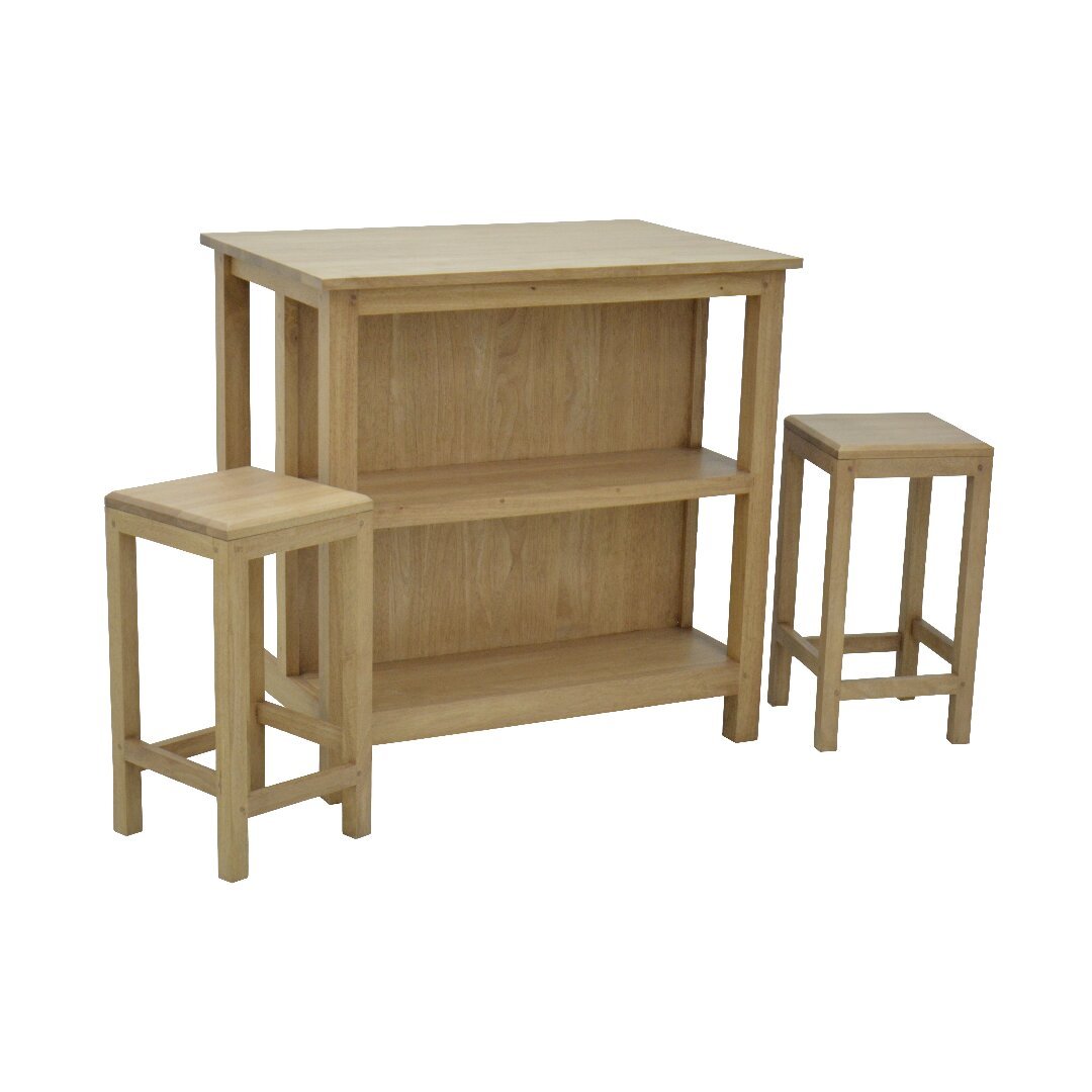 MD9226 Bar Table Set with 2 Stools, Minimalist style bar table set with two stools