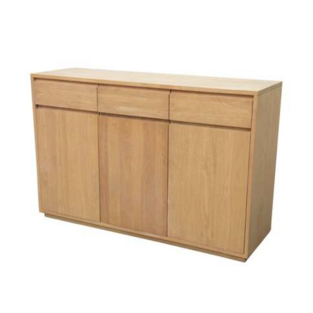 MD9228 Sideboard 3 Drawers 3 Doors, Minimalist style solid wood sideboard with 3 drawers and 3 doors