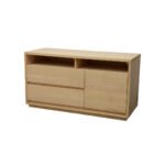 MD9233 TV Cabinet 2 Drawers 1 Door, Solid wood TV stand with 2 drawers and 1 door, minimalist style