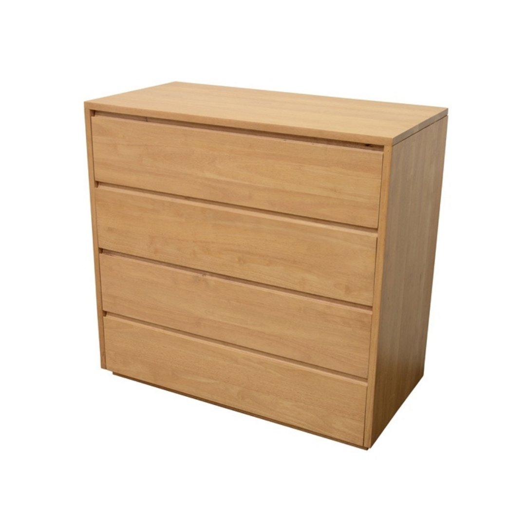MD9238 Chest of 4 Drawers, A spacious 4-drawer chest made of solid wood in a minimalist style