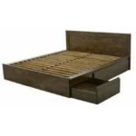 MD9251KF Queen Size Wooden Storage Bed, 5-foot solid wood bed with 6 storage drawers