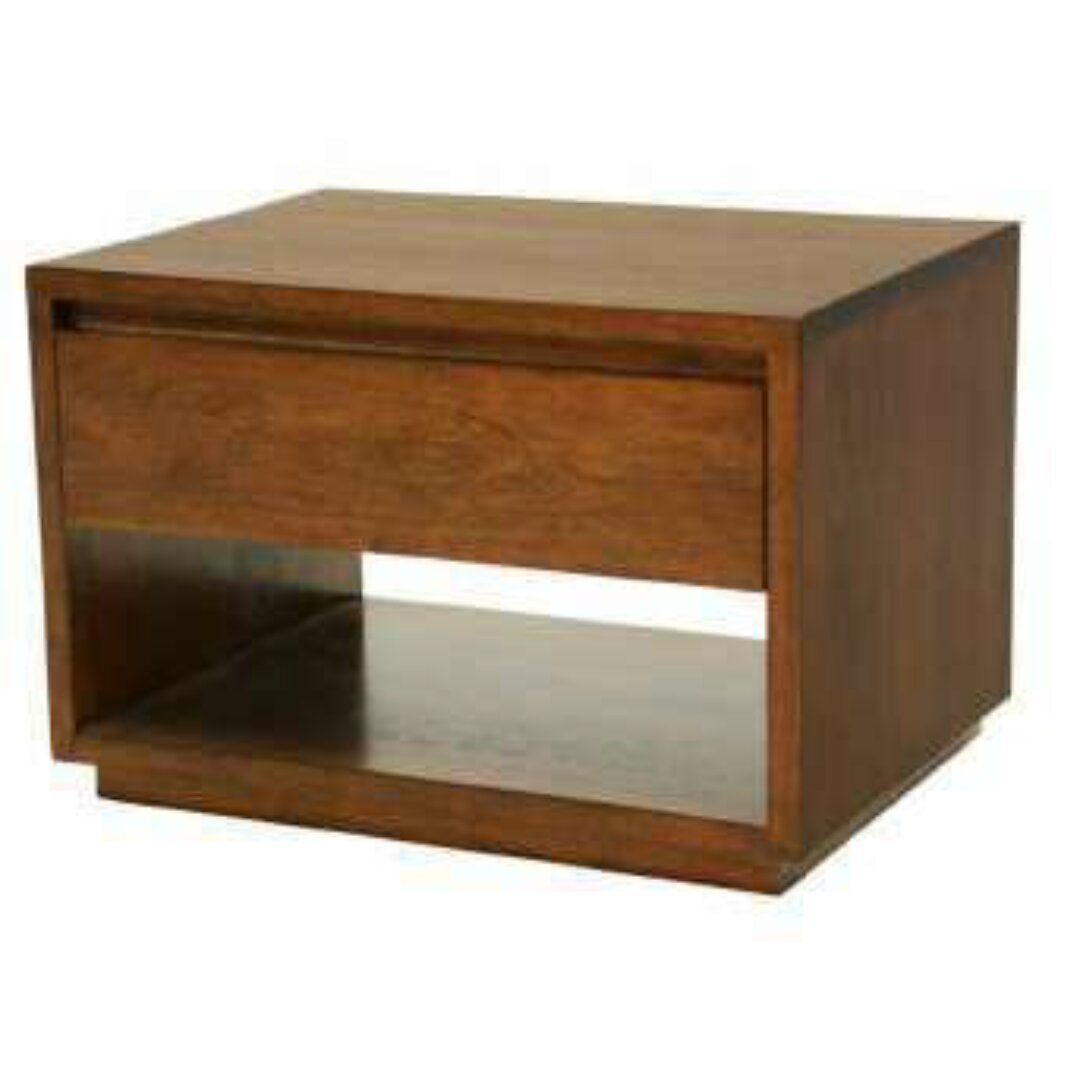 MD9252 Wooden Nightstand with 1 Drawer, Solid wood bedside table with 1 drawer