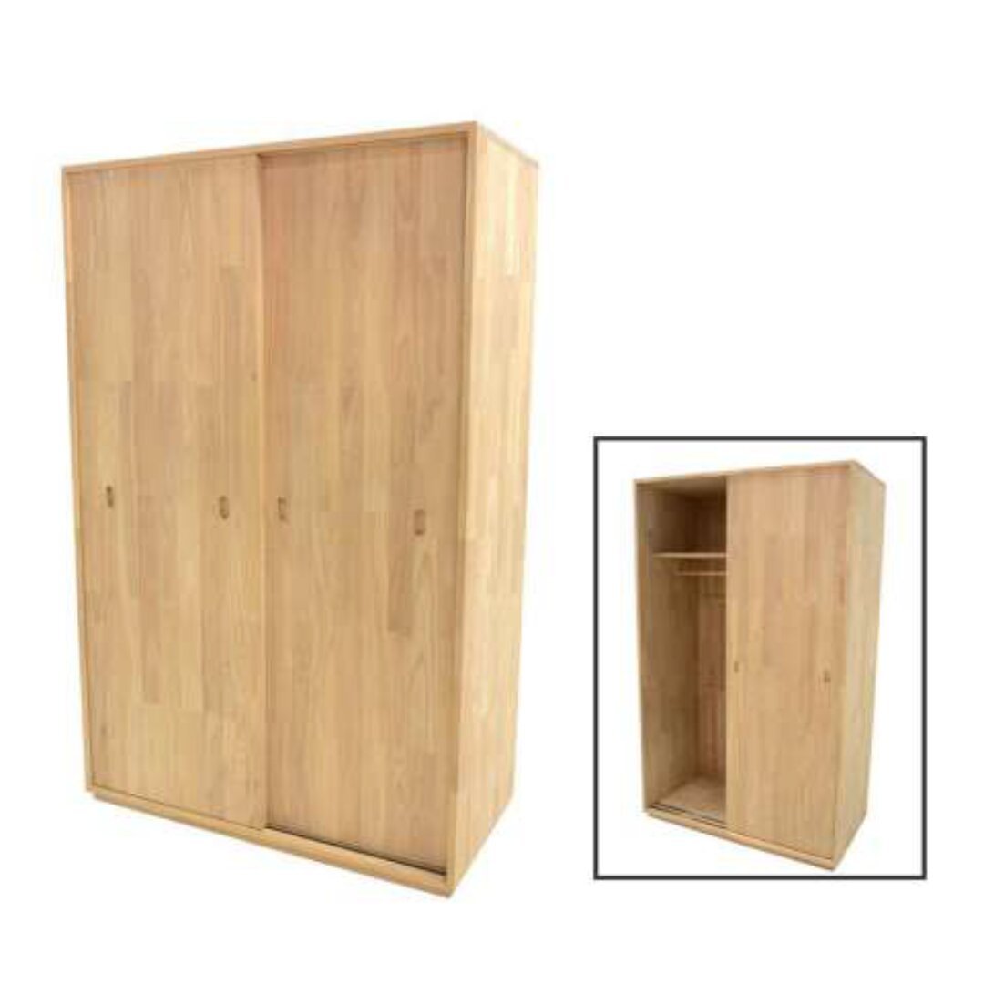 MD9254KD 2-Door Wooden Wardrobe, Solid wood wardrobe with 2 doors