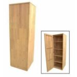 MD9256 Tall Wooden Wardrobe with 4 Shelves, Solid wood tall wardrobe with 4 shelves