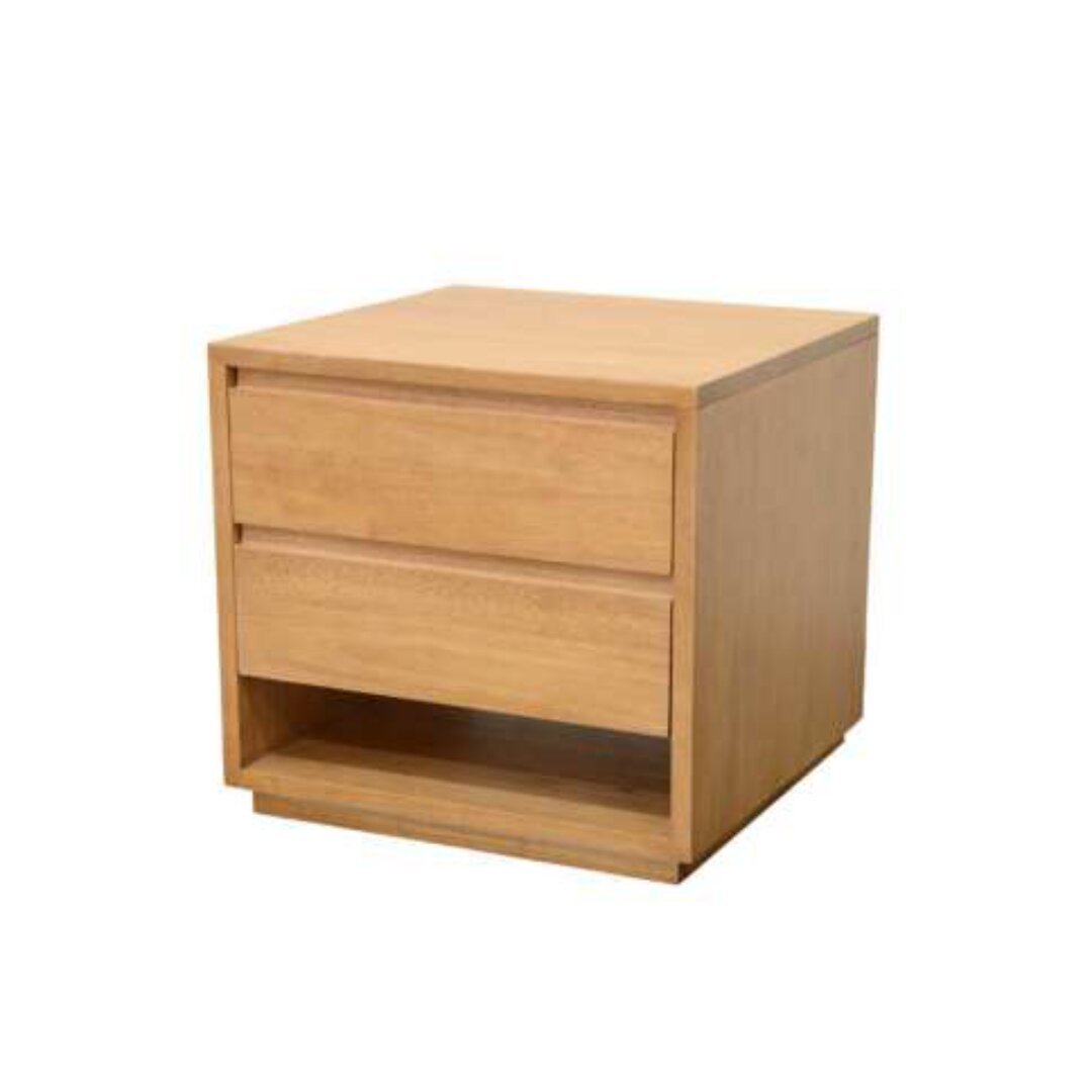MD9258 Wooden Sofa Corner Table with 2 Drawers, Solid wood sofa corner table with 2 drawers