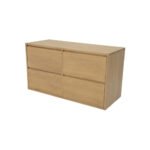 MD9260 Wooden Bathroom Counter with 4 Drawers, 120 cm Solid Wood Bathroom Counter