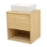 MD9261 Bathroom Counter, Solid Wood, 1 Drawer