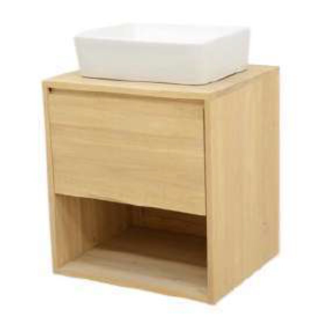 MD9261 Bathroom Counter, Solid Wood, 1 Drawer