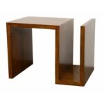 MD9266 Corner Magazine Rack, Solid wood corner magazine rack