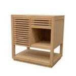 MD9285 Sink Counter, Solid wood sink counter with 1 door and 1 drawer, 80 cm