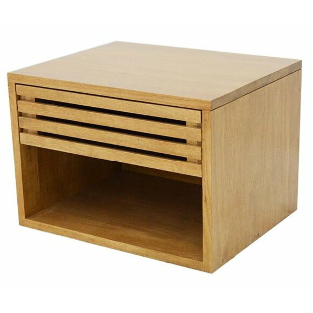MD9286 Bedside Table, Solid Wood, 1 Drawer