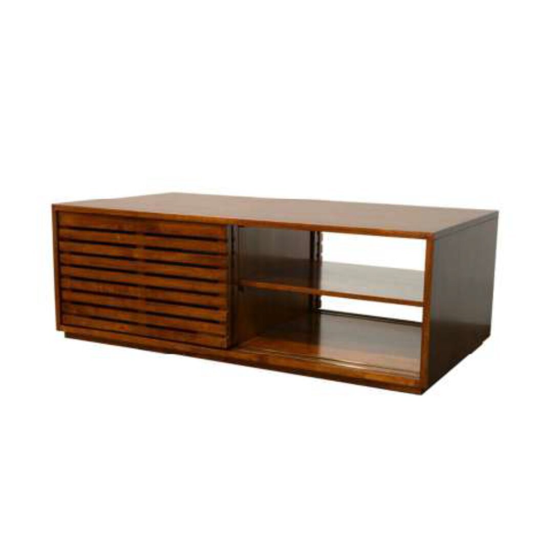 MD9291 Storage Coffee Table, 130 cm long, solid wood, with 4 sliding doors