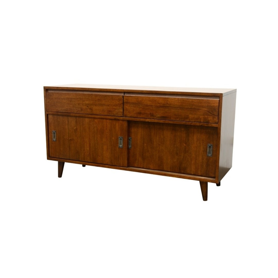MD9312 Solid Wood TV Cabinet with 2 Drawers (140cm)