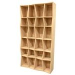 MD9315-1 Eco-Friendly Solid Wood Tall Bookshelf (100cm)