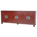 MD9331 Solid Wood Chinese Sideboard with 6 Doors & 5 Shelves (230cm)