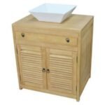 MD9345 Solid Wood Bathroom Sink Cabinet with Smart Plumbing Drawer