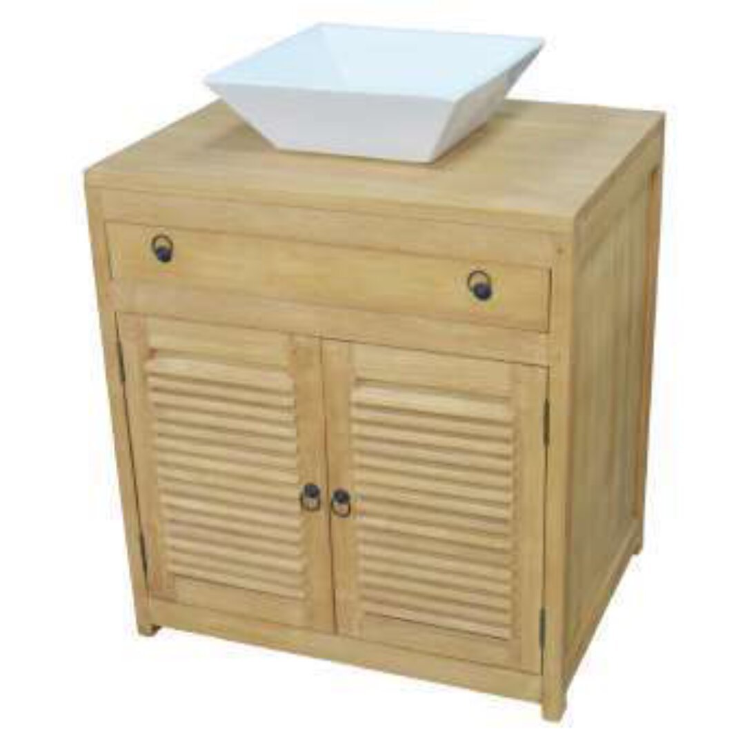 MD9345 MD9345 Solid Wood Bathroom Sink Cabinet with Smart Plumbing Drawer
