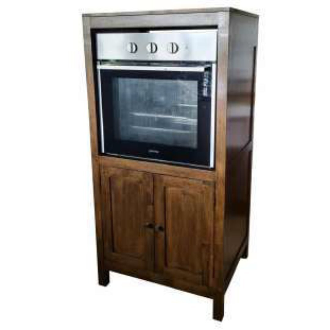 MD9348 Solid Wood Kitchen Oven Cabinet with 2 Doors