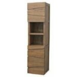 MD9354L Slim Hanging Solid Wood Column Cabinet | 1 Door (Left) & 3 Drawers (160cm)